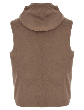 Padded wool vest #