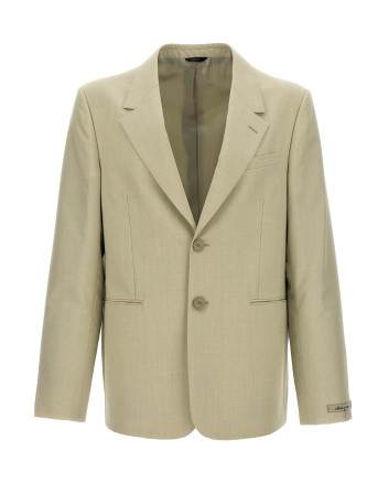 Single-breasted wool blazer