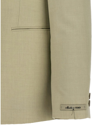 Single-breasted wool blazer #