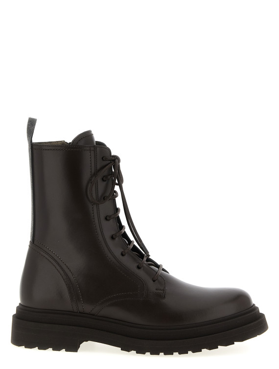 'Shiny Loop Detail' combat boots #1
