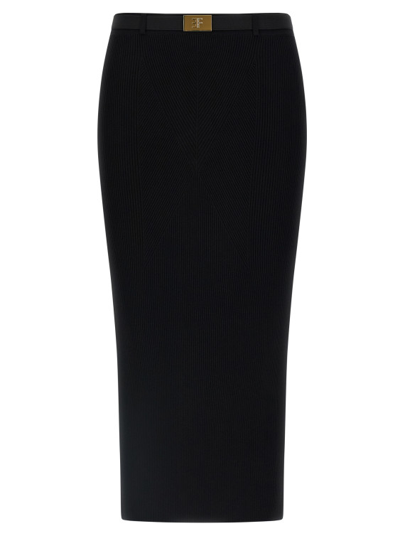 Ribbed knit skirt #1