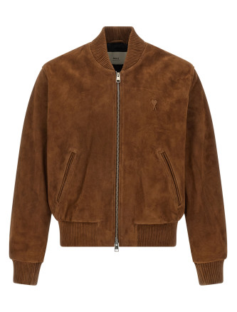 Suede bomber jacket