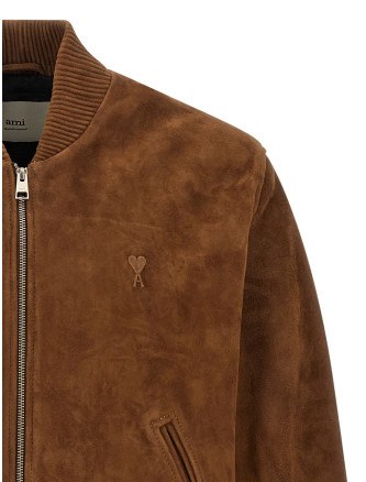 Suede bomber jacket #