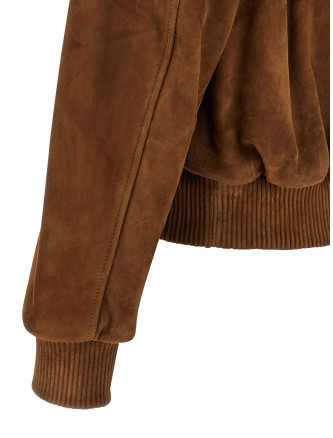 Suede bomber jacket #