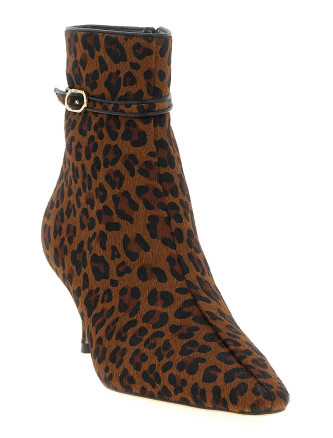 Animal print ankle boots #