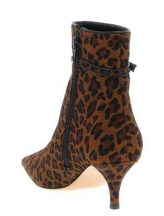 Animal print ankle boots #