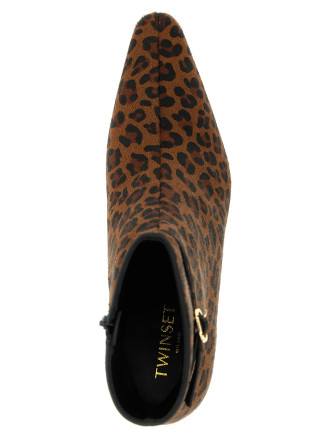 Animal print ankle boots #