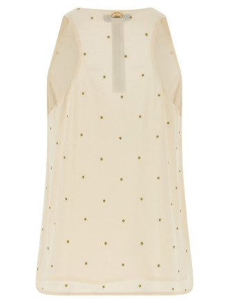 Lurex embroidery tank top #