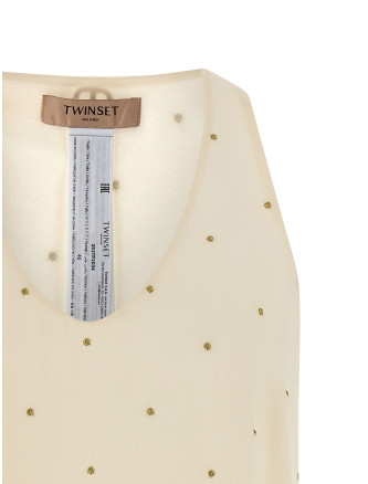 Lurex embroidery tank top #