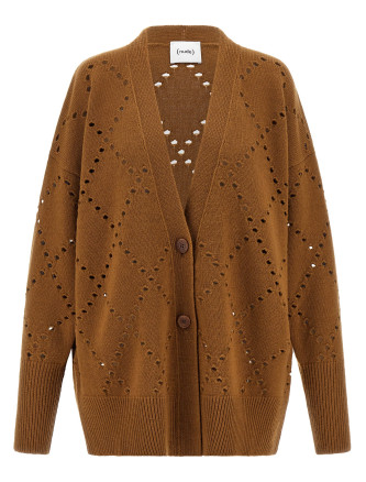 Argyle cut-out cardigan
