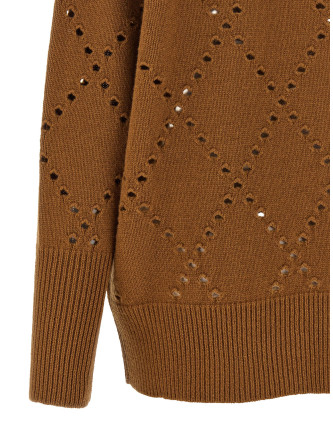 Argyle cut-out cardigan #