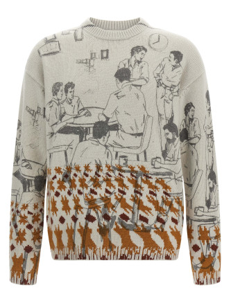 Jacquard pattern sweater