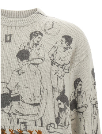 Jacquard pattern sweater #