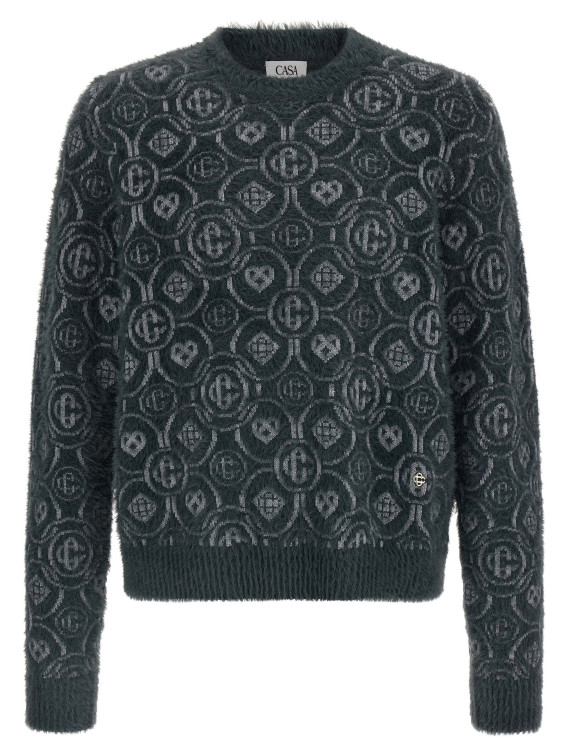 'Fluffy Monogram' sweater #1
