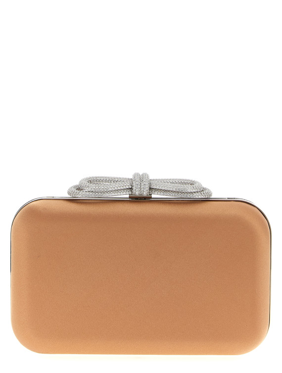 'Double Bow Satin' clutch #1