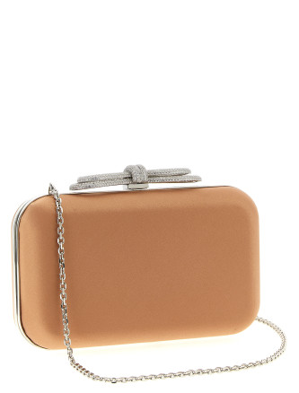 'Double Bow Satin' clutch #