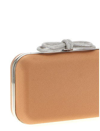 'Double Bow Satin' clutch #