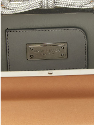 'Double Bow Satin' clutch #