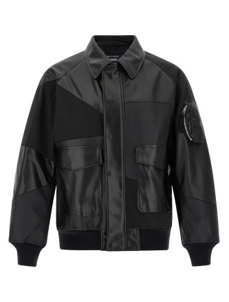 Panel construction bomber jacket