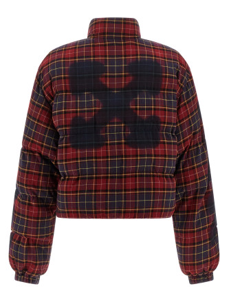 'Check Flan Arrow Spray' down jacket #