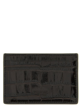 Crocodile leather card holder