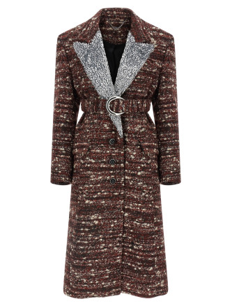 Bouclé wool coat #