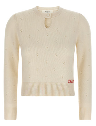 Jacquard logo sweater