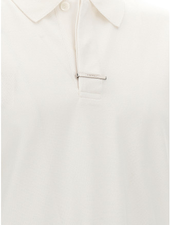 Metal clip polo shirt #