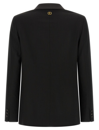 Satin lapel blazer #