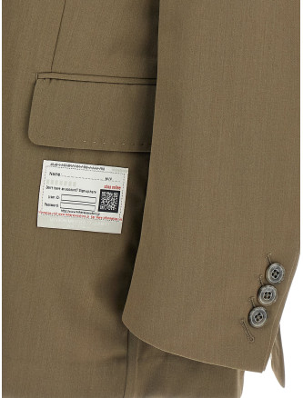 'Mix Layered Wool Gabardine' blazer #