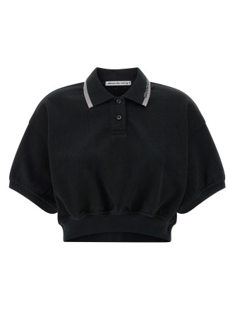 Intarsia collar polo shirt