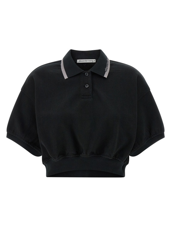Intarsia collar polo shirt #1