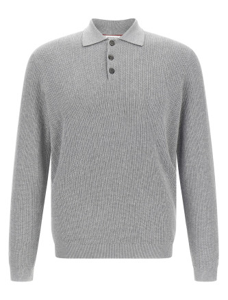 Honeycomb cotton polo shirt