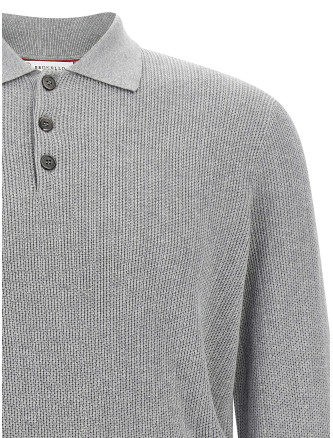 Honeycomb cotton polo shirt #