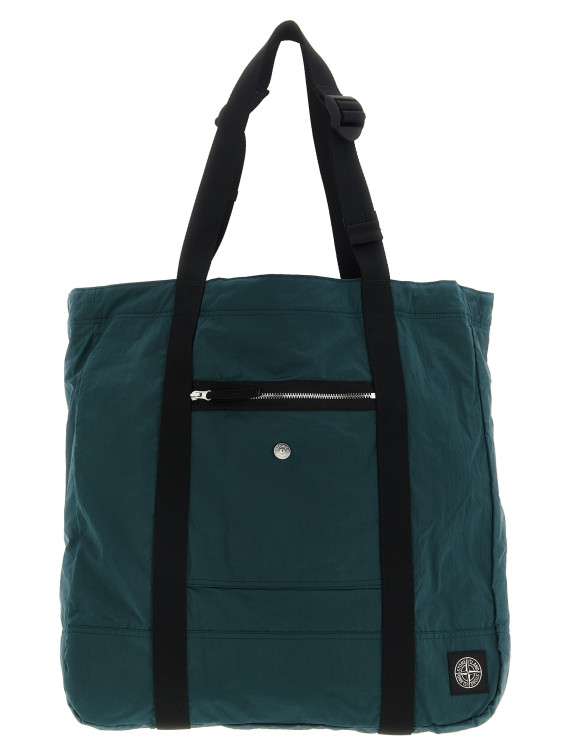 Logo patch shopping bag #1