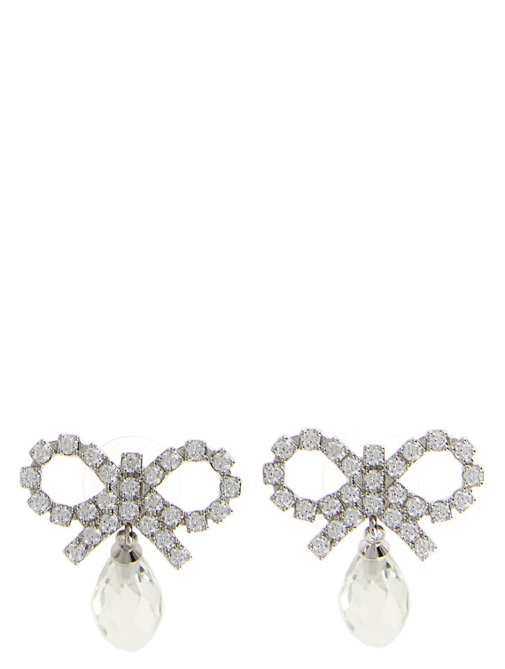 'Bow Crystal Droplet' earrings #1