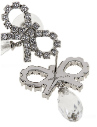 'Bow Crystal Droplet' earrings #