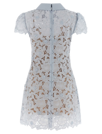 'Blue Guipure Lace Mini' dress #