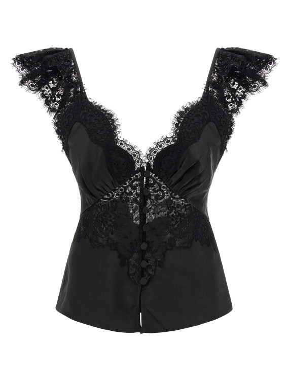 'Black Satin Lace' top #1