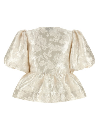 'Satin Peplum' blouse #