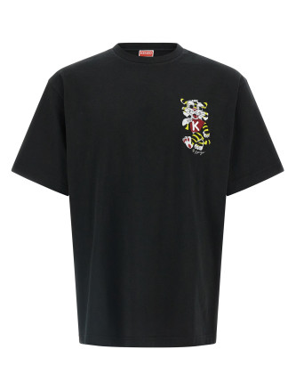 'Wild Tiger embroidered' T-shirt