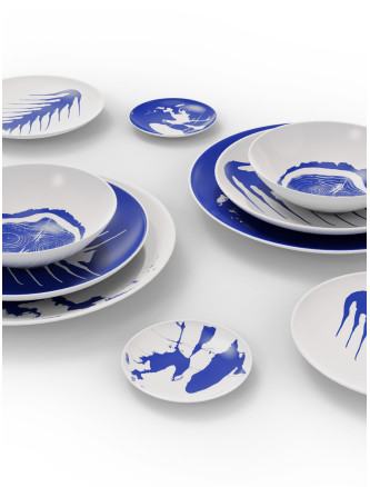 'Le Monde de Charlotte Perriand Neige' 2 service plate set ⌀ 33 cm #
