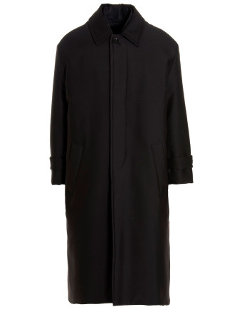 Valentino Pink PP Collection reversible long coat