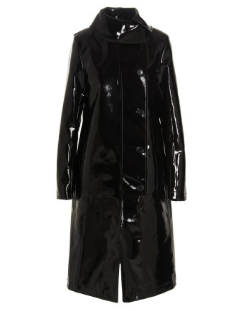 Vinyl trench coat