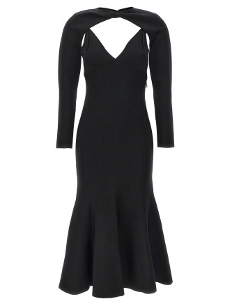 Stretch knit midi dress