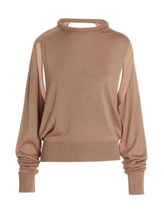 Cut out insert top sweater