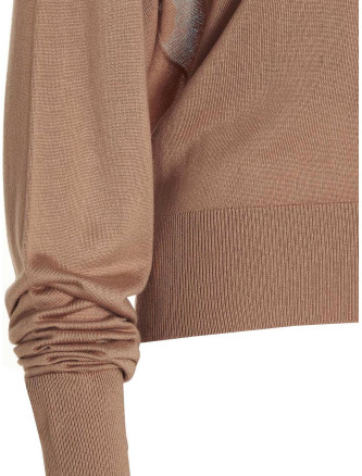 Cut out insert top sweater #