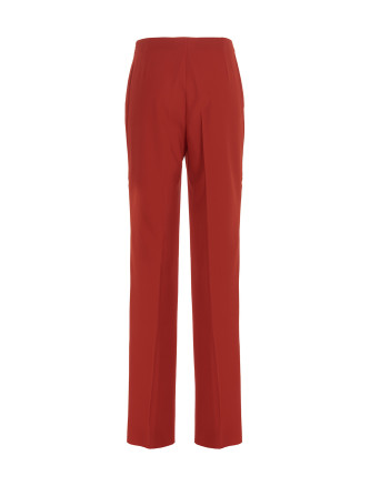 Straight pants with pleat #