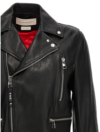 Texture leather jacket #
