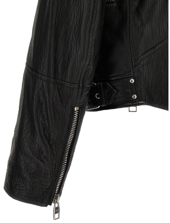 Texture leather jacket #